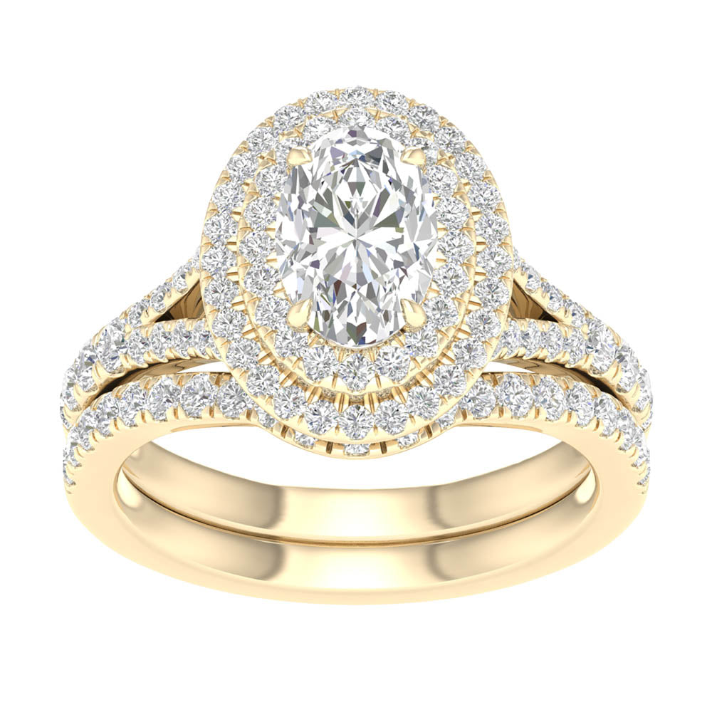 14K 1.75CT Lab Grown Diamond Bridal Ring