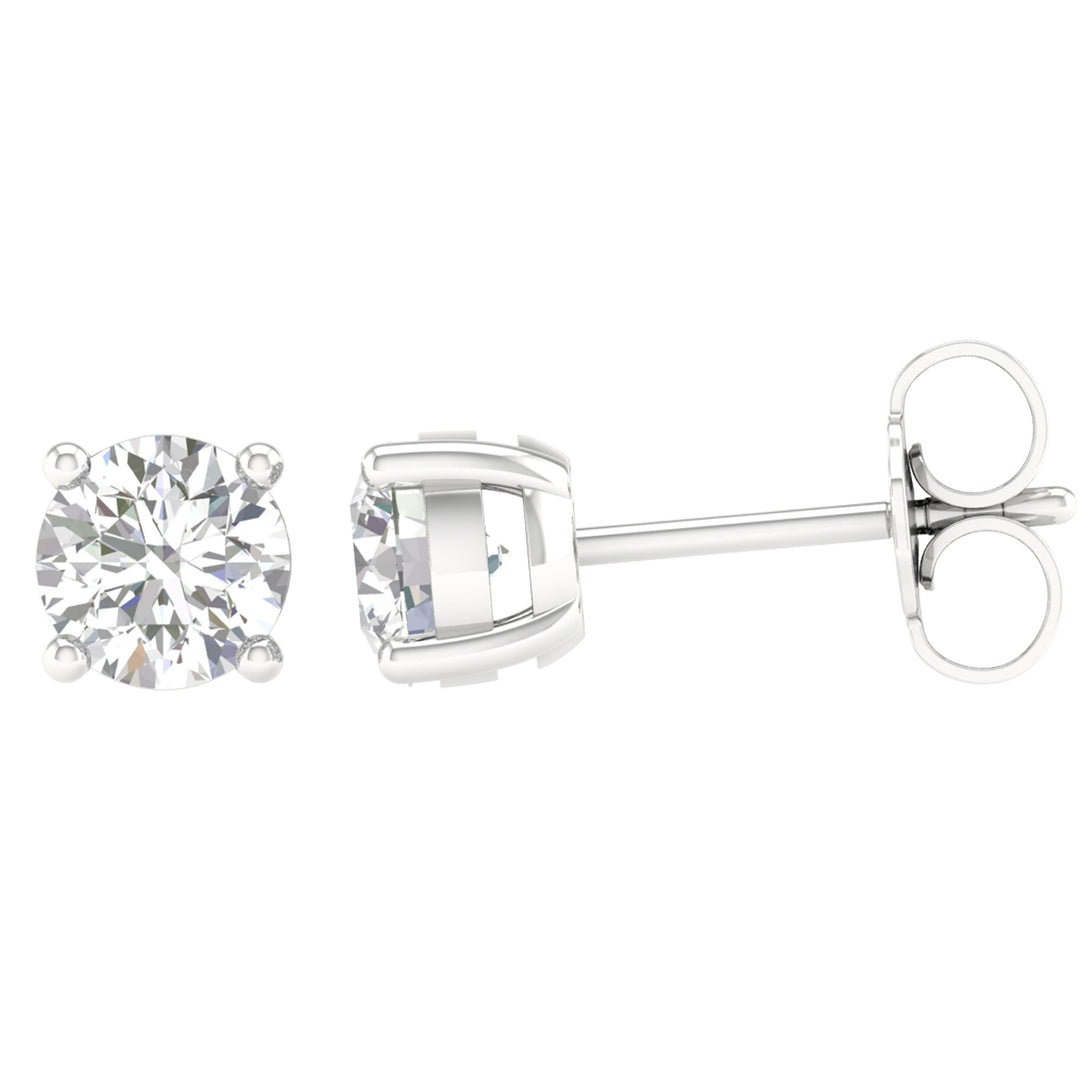 14k White Gold 1CT Lab Grown Diamond Stud Earrings