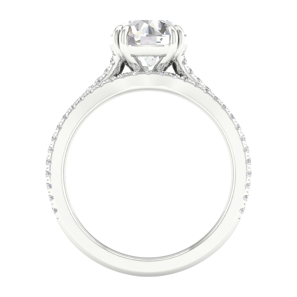 14k White Gold 2.50CT Lab Grown Diamond Bridal Ring Set