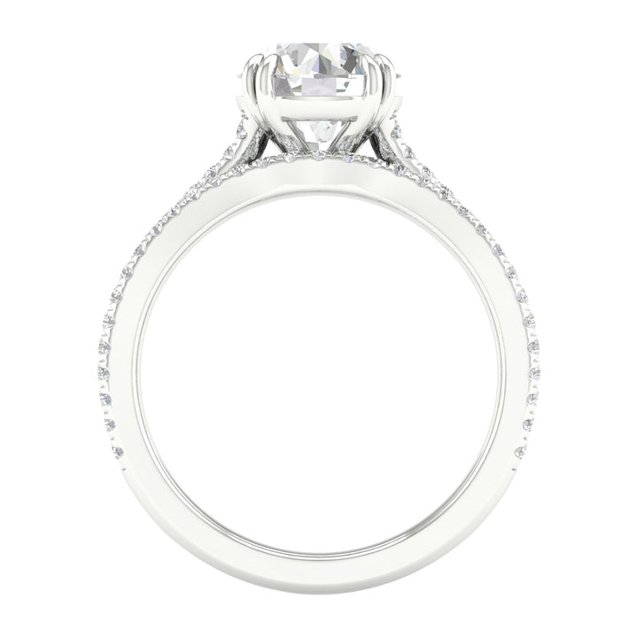 14k White Gold 2.50CT Lab Grown Diamond Bridal Ring Set