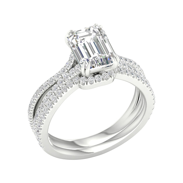 Certified Lab Diamond Bridal Elegance in White Gold