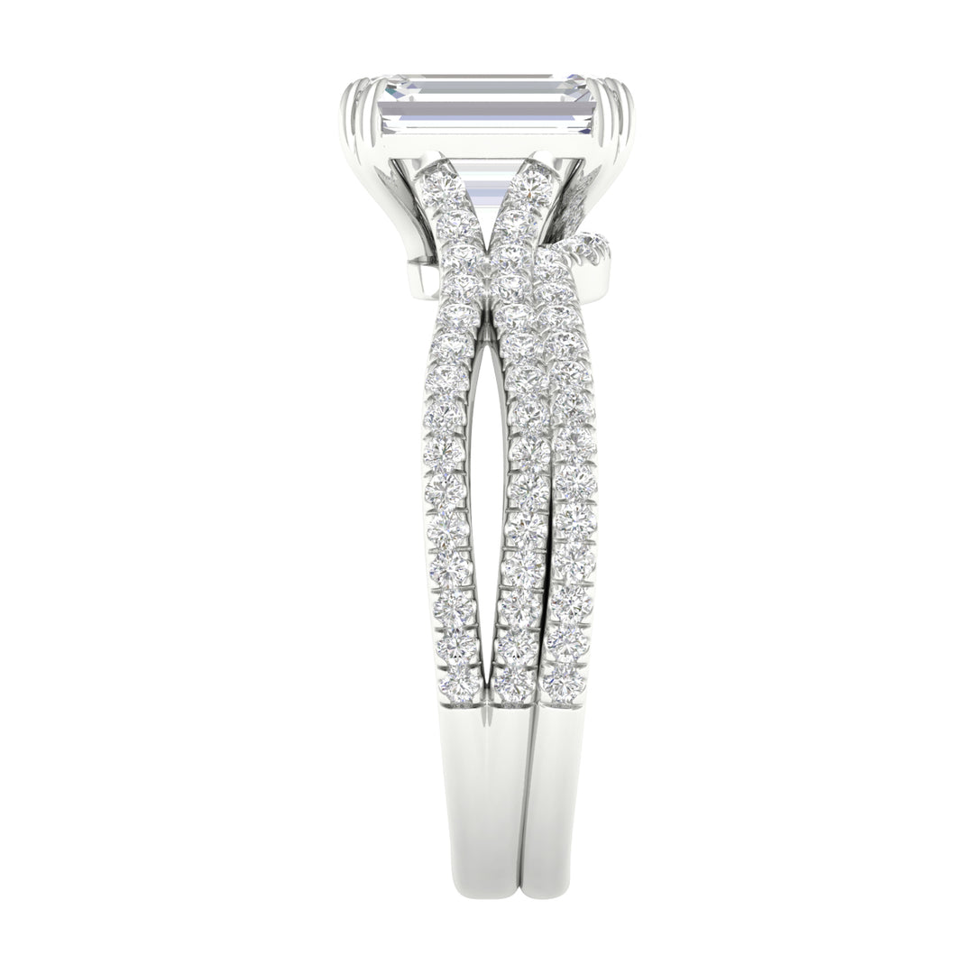 Certified Lab Diamond Bridal Elegance in White Gold
