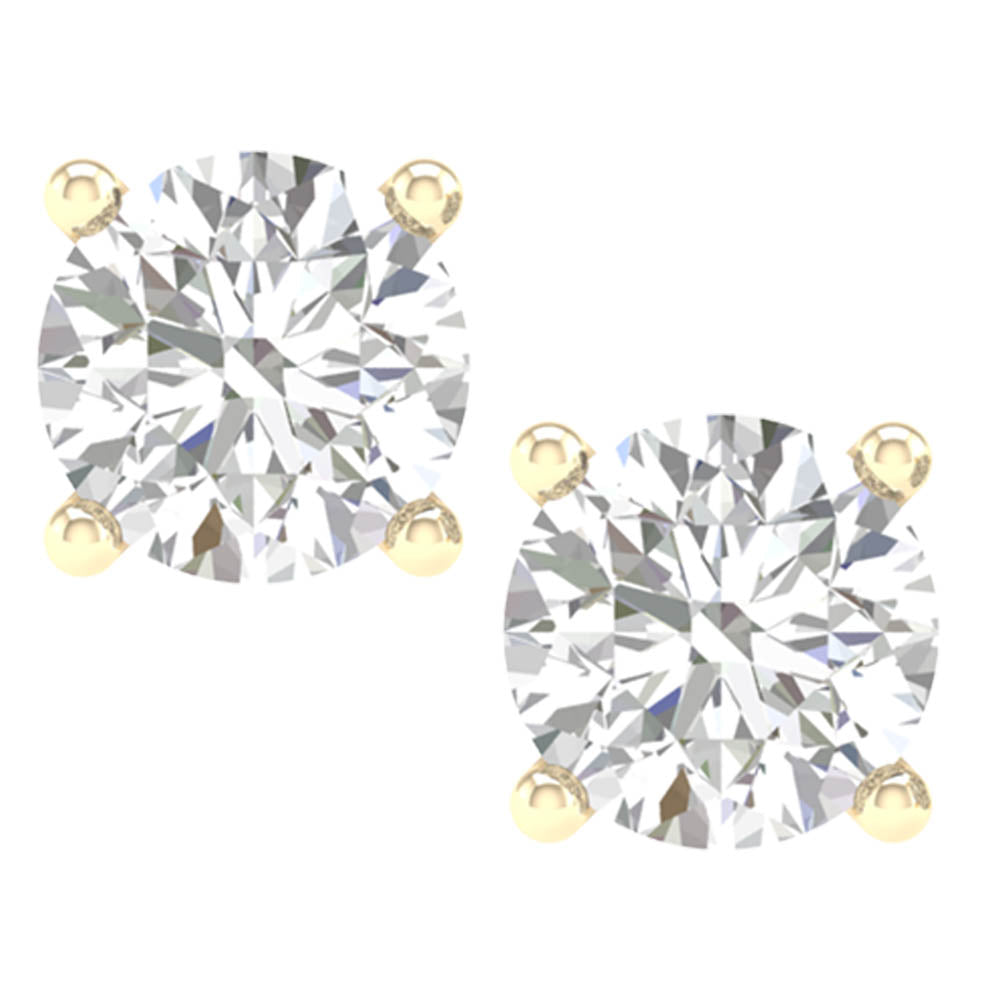 14K Yellow Gold Lab Grown Diamond Stud Earrings (0.50CT)