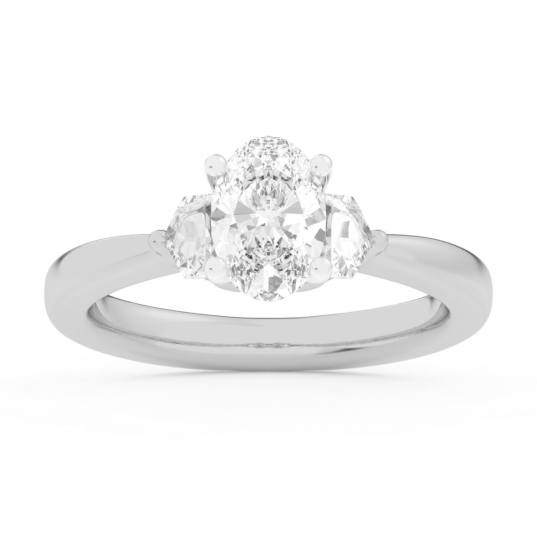 Brilliant 14K White Gold 2.59CT Lab Diamond Engagement Ring