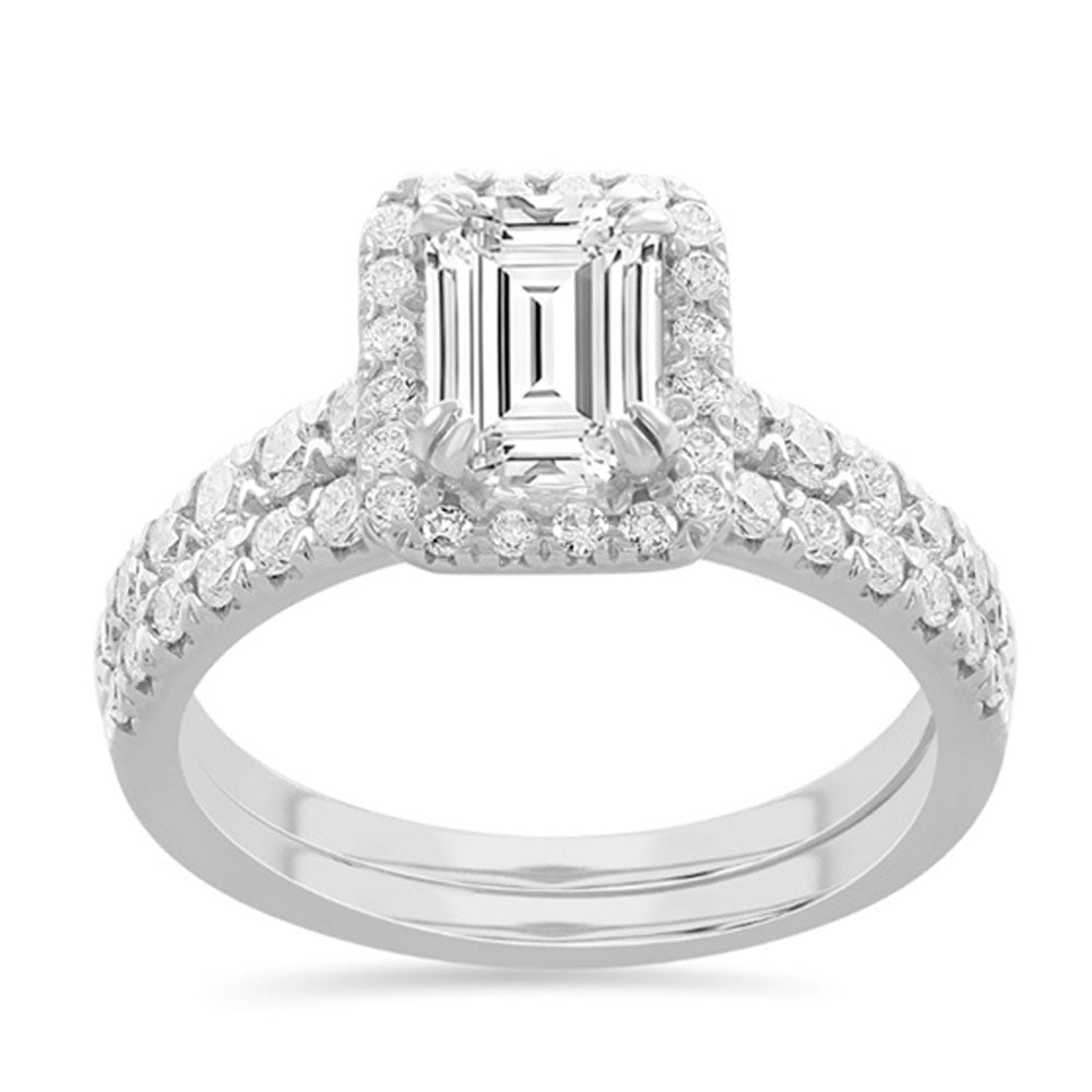 Timeless 14K White Gold Lab Grown Diamond Wedding Set