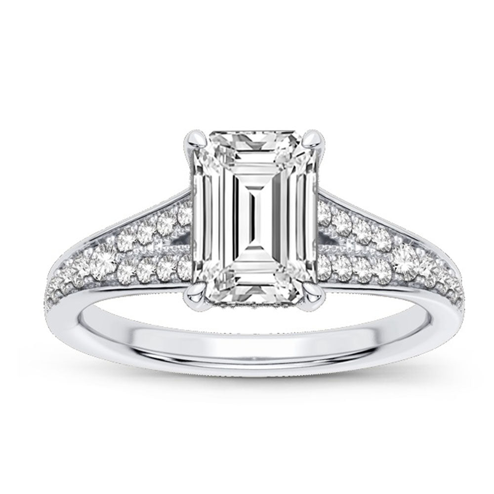 Brilliant 14K White Gold Lab Diamond Bridal Ring Set 2.36CT