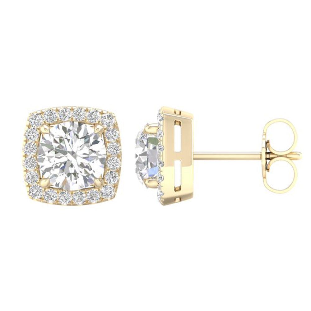 14K Yellow Gold Lab Grown Diamond Stud Earrings