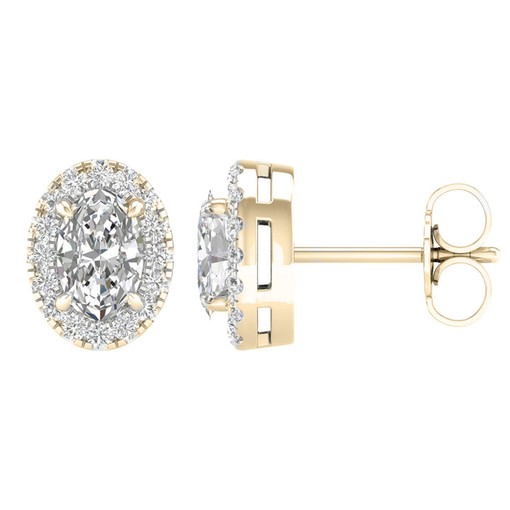 Brilliant 14K White Gold Lab Diamond Stud Earrings (1.15CT)