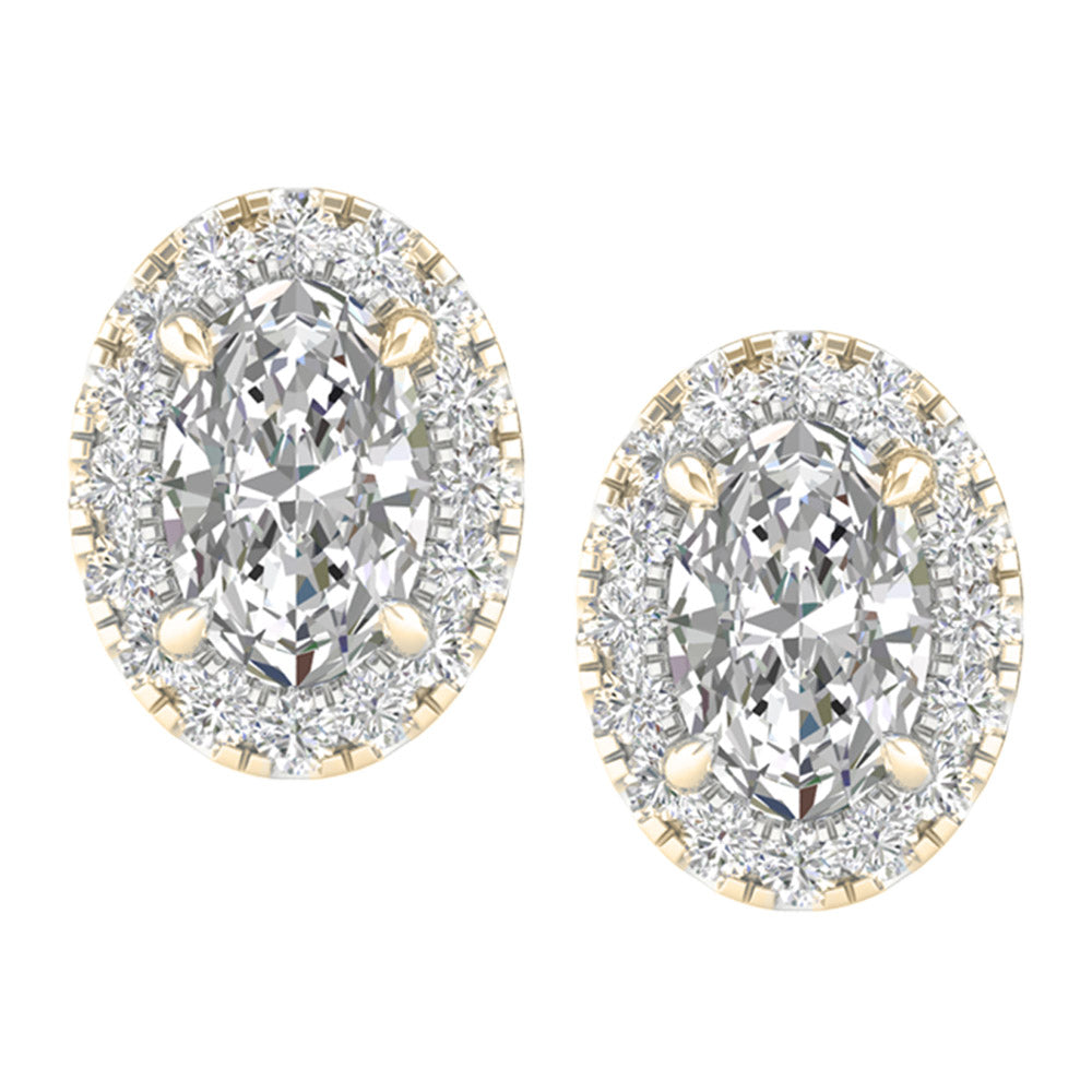 Brilliant 14K White Gold Lab Diamond Stud Earrings (1.15CT)