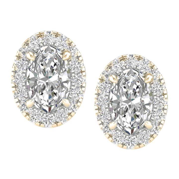 Brilliant 14K White Gold Lab Diamond Stud Earrings (1.15CT)