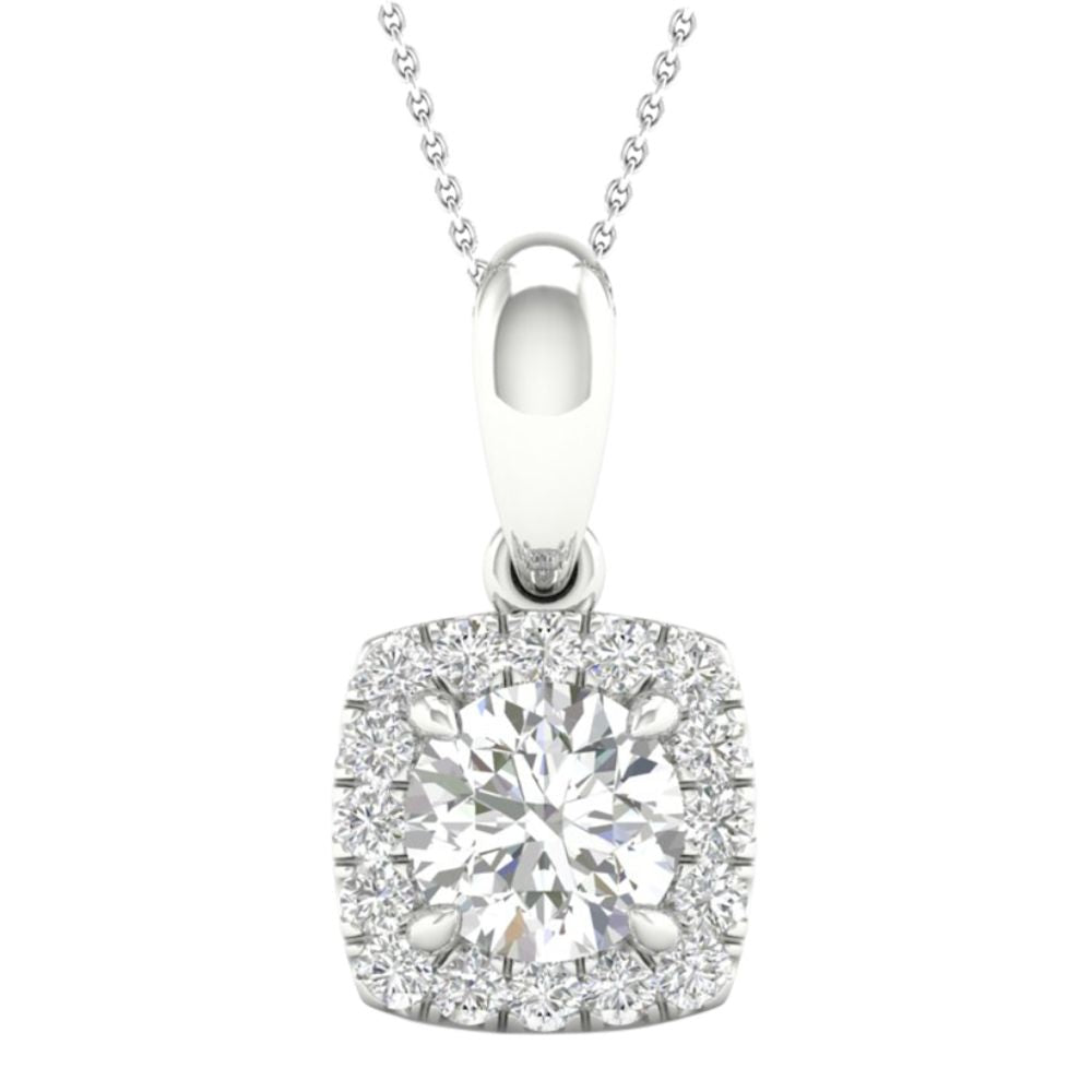 Certified 1.13CT Lab Diamond Pendant in Pristine White Gold