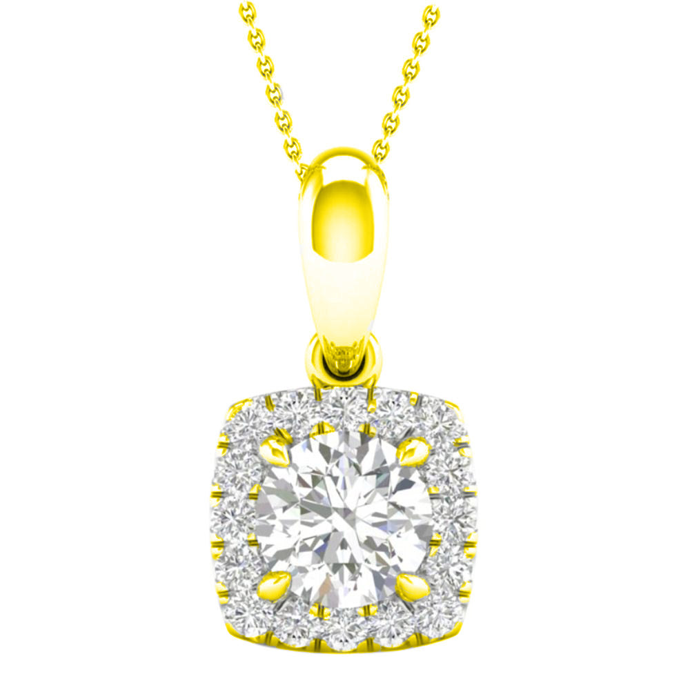 14K Yellow Gold 1.13CT Lab Grown Diamond Bridal Pendant