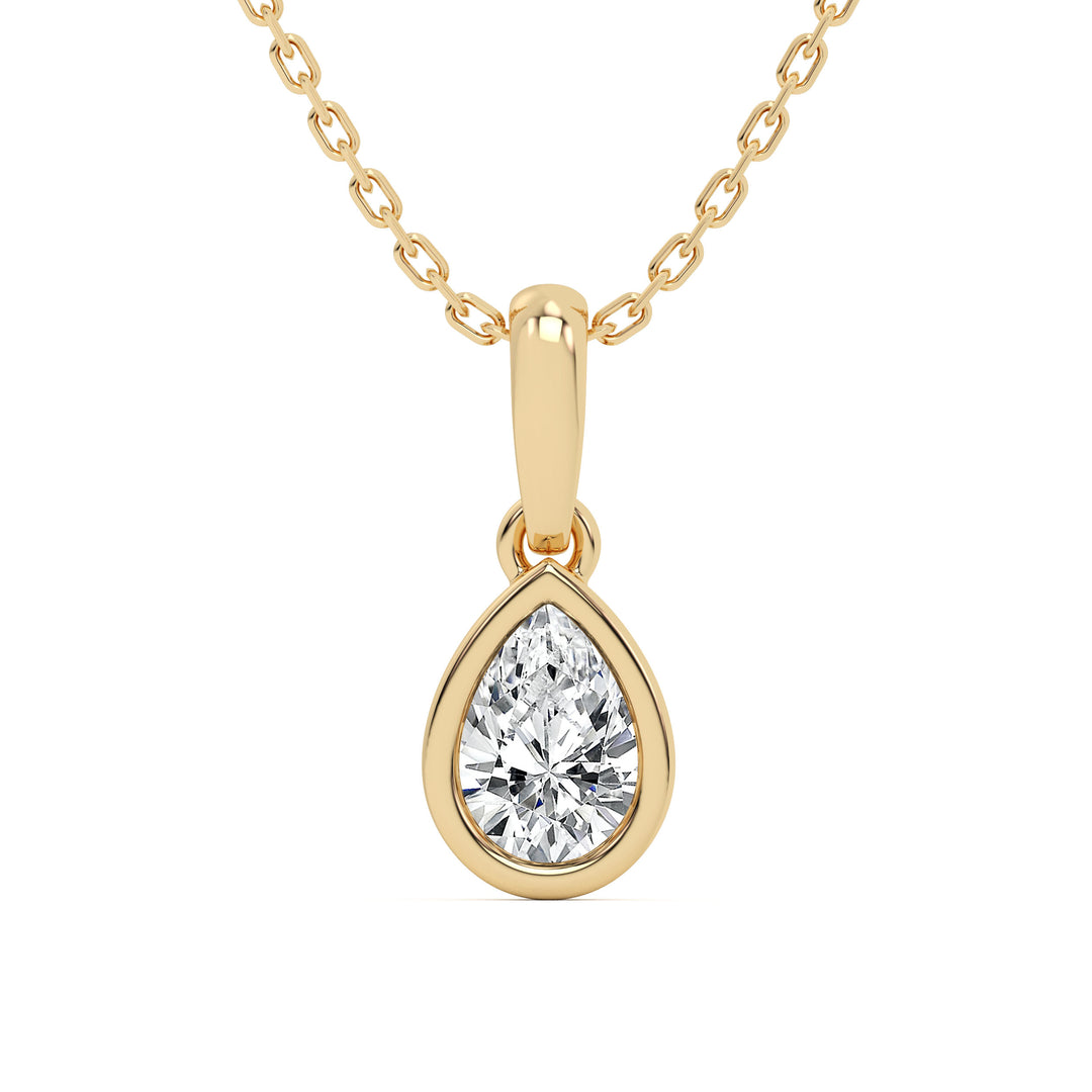 Luminous 14K Yellow Gold 0.50ct Lab Diamond Pendant