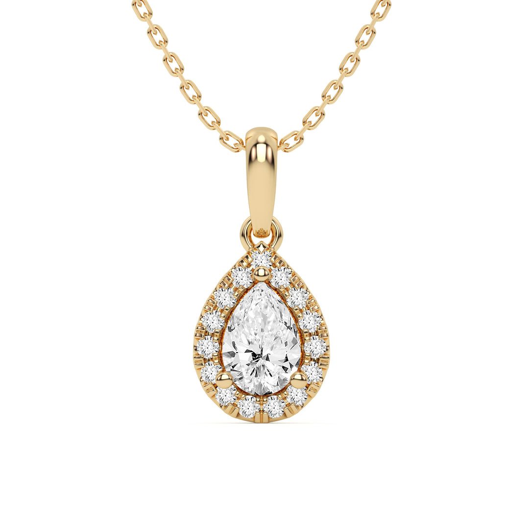 14K Yellow Gold 0.62ct Lab Grown Diamond Pendant Brilliance