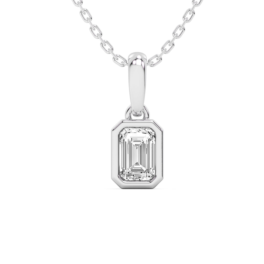 Certified 14K White Gold 0.50ct Lab Diamond Pendant
