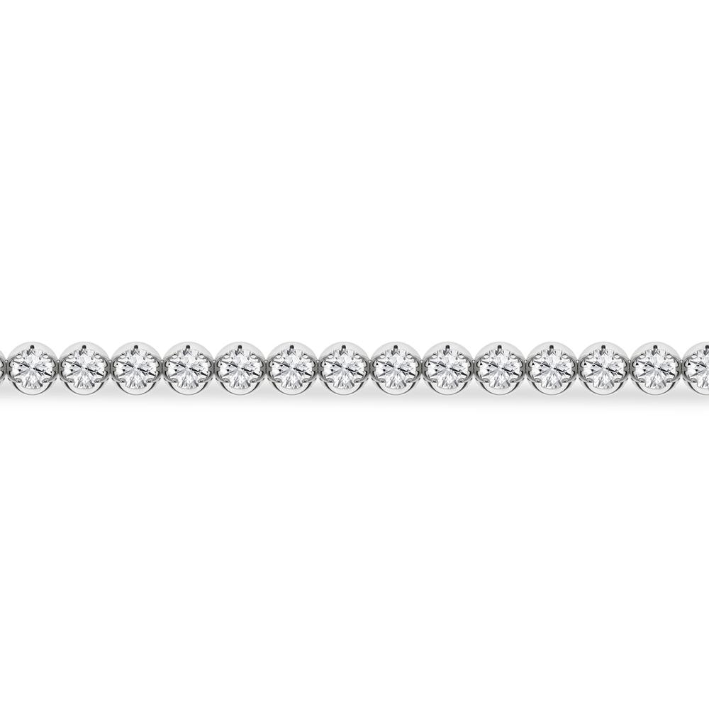 Certified 14K White Gold 3ct Lab Diamond Tennis Bracelet