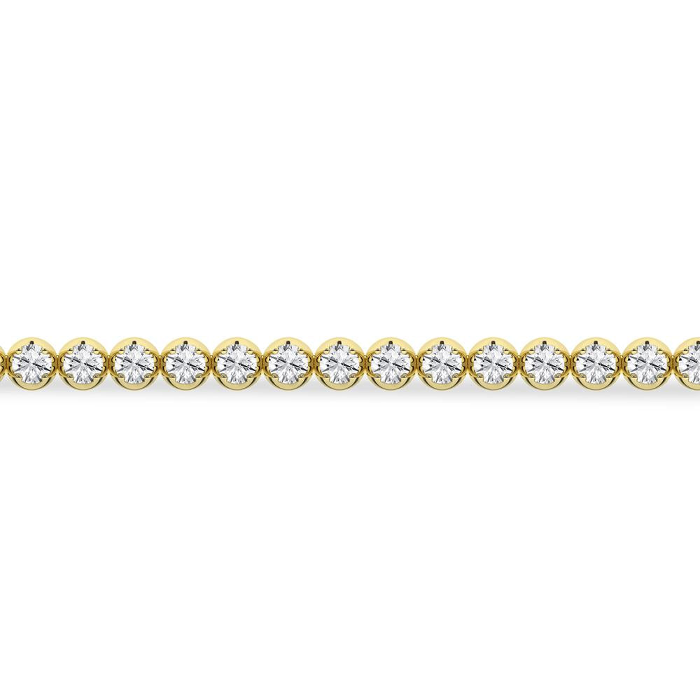 14K Yellow Gold 3ct Lab Grown Diamond Tennis Bracelet