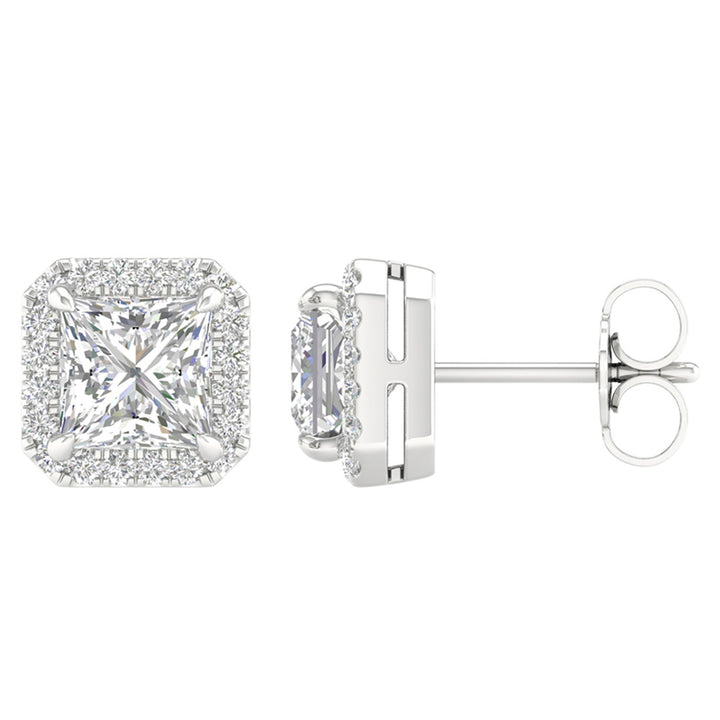 14k White Gold 2.25ct Lab Diamond Stud Earrings - IGI Certified