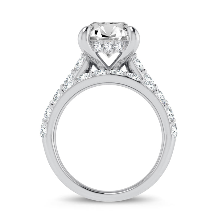 14k White Gold 5CT Certified Lab Diamond Bridal Ring Set