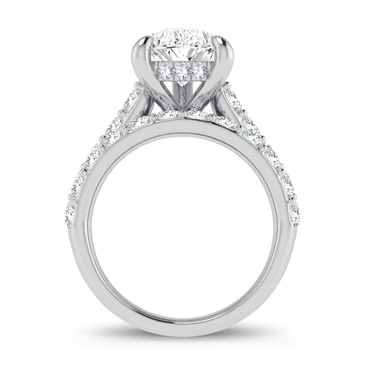 14K White Gold 5CT Certified Lab Diamond Bridal Ring Set
