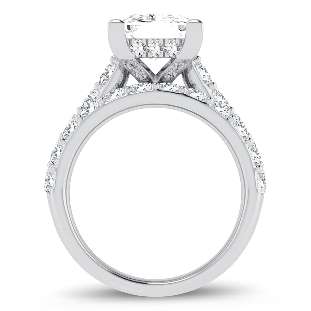 14K White Gold 5CT Lab Diamond Bridal Ring Set