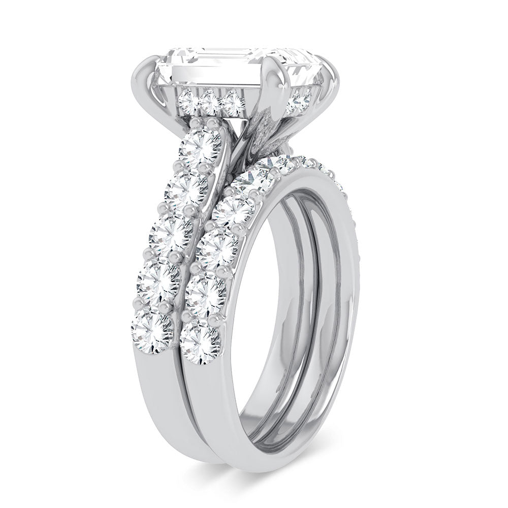 14K White Gold 5CT Lab Diamond Bridal Ring Sensation