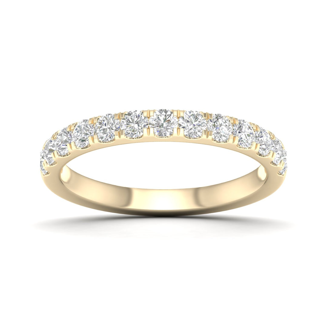 Brilliant 14K White Gold Lab Diamond Womens Wedding Band