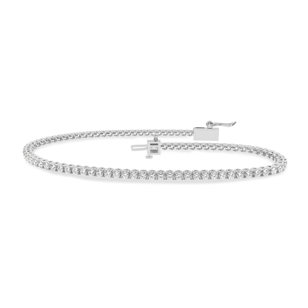 14k White Gold 2CT Lab Diamond Womens Tennis Bracelet