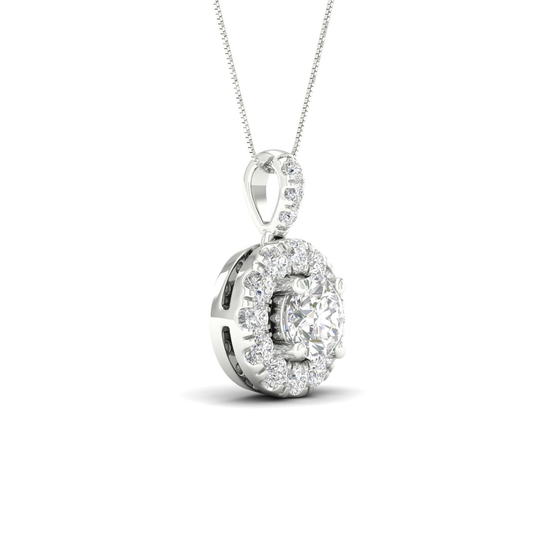 Elegant 14K White Gold 0.50CT Lab Diamond Pendant