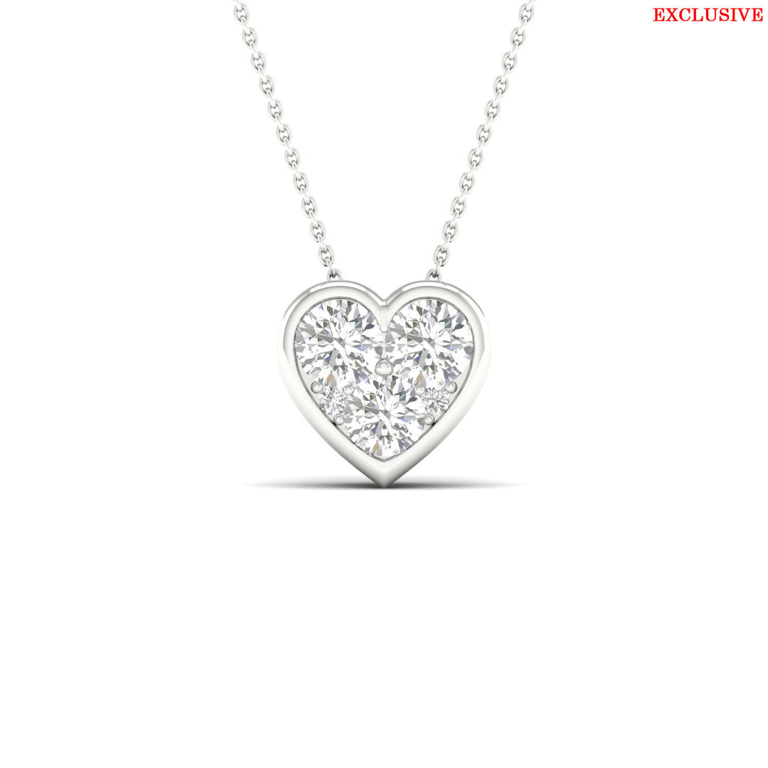 Elegant 14K White Gold 0.50CT Lab Diamond Pendant