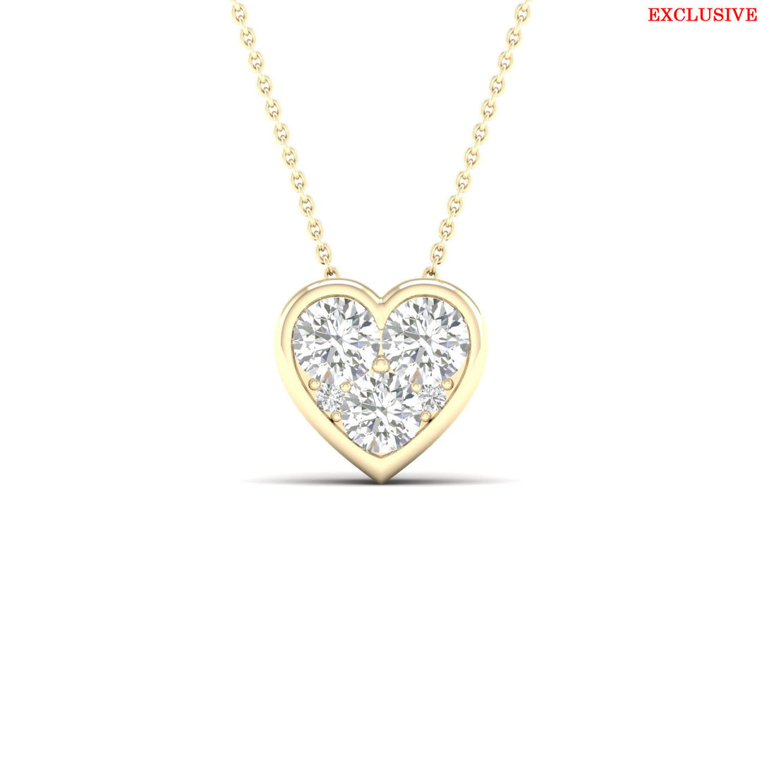 14K Yellow Gold 0.50CT Lab Diamond Pendant for Women