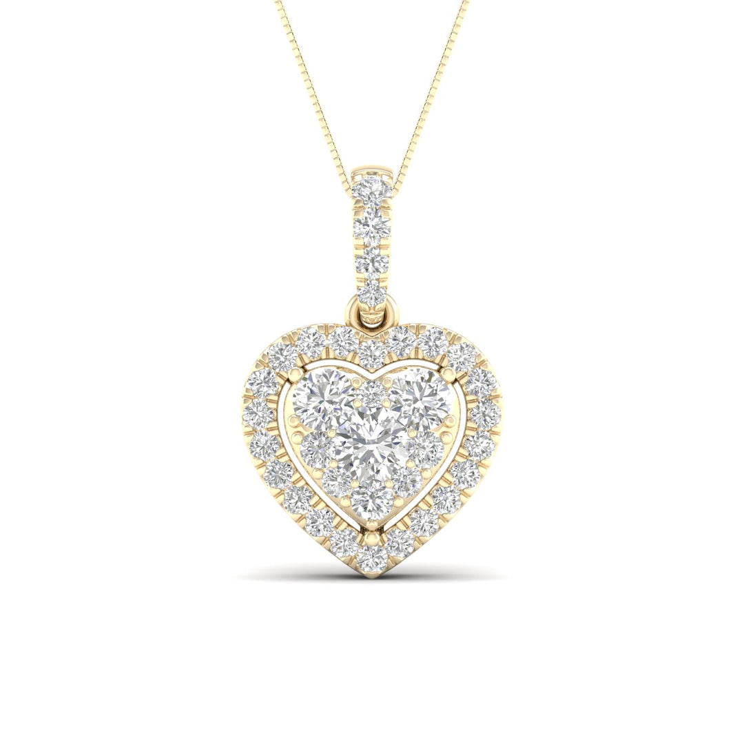 14K Yellow Gold 0.50CT Lab Diamond Pendant: Timeless Charm