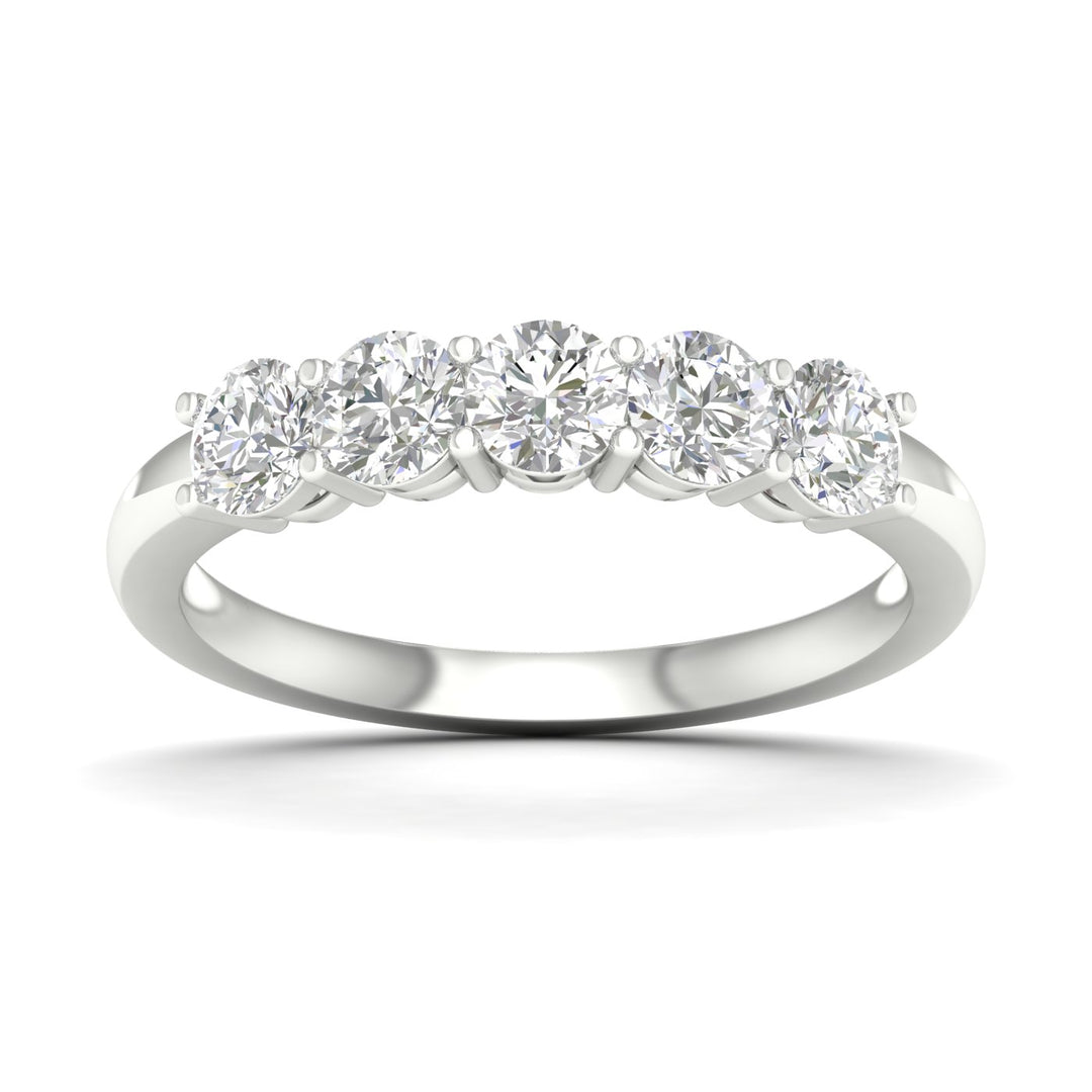 Sparkling 1CT Lab Diamond Ring in 14k White Gold