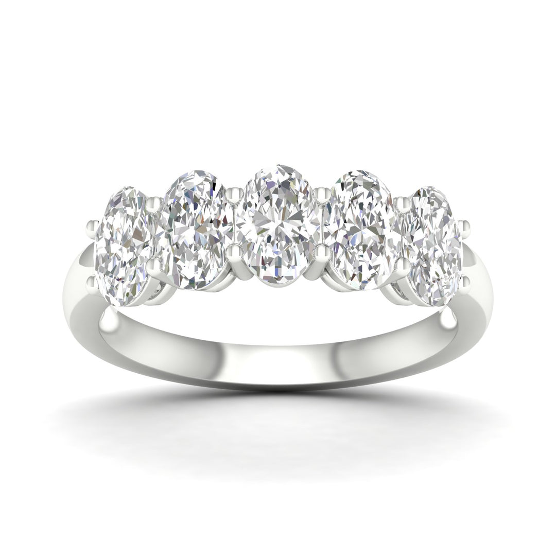 Brilliant 14K White Gold 2CT Lab Diamond Womens Ring