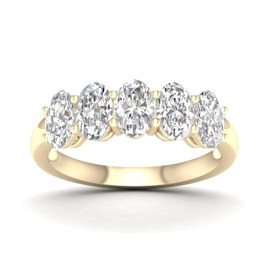 Luminous 2CT Lab Grown Diamond Ring in 14K Yellow Gold