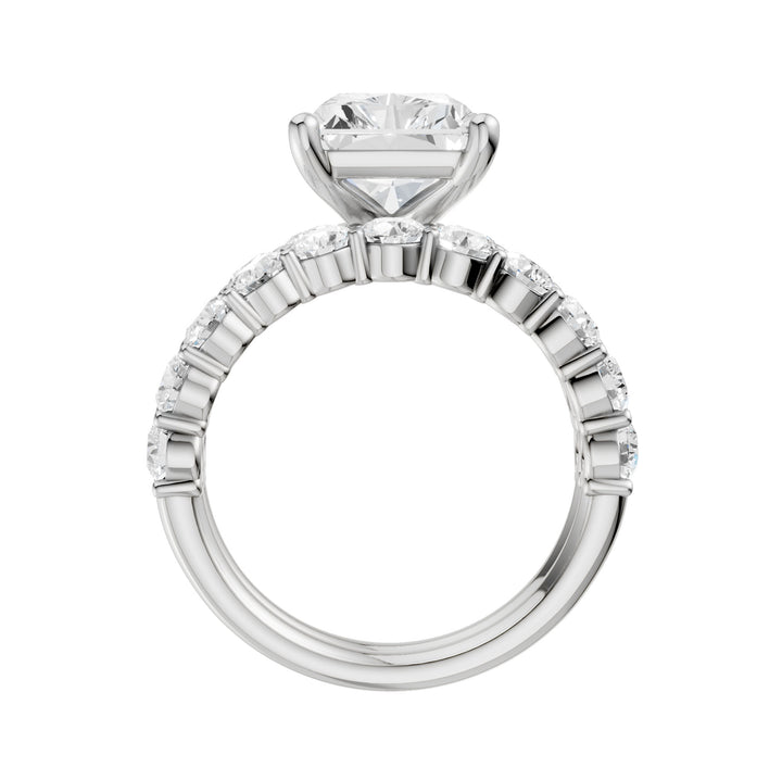 14k White Gold 4CT Lab Diamond Bridal Ring Set