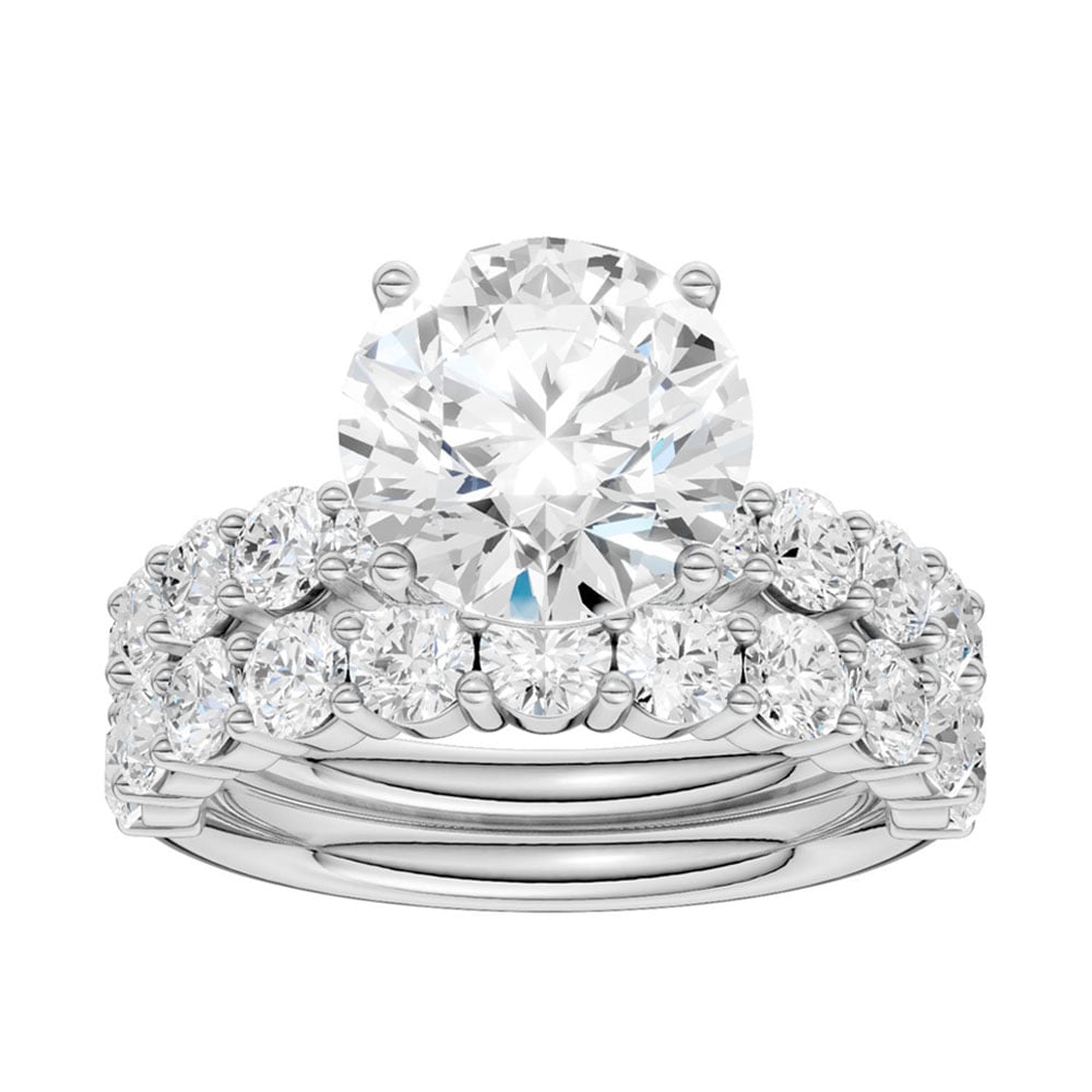 14K 4.00CT Certified Lab Grown Diamond Bridal Set