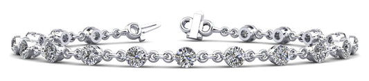 Lab Diamond Single Prong Chain Bracelet