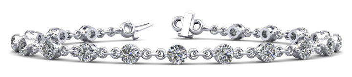 Lab Diamond Single Prong Chain Bracelet