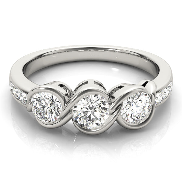 Three Stone Diamond Engagement Ring