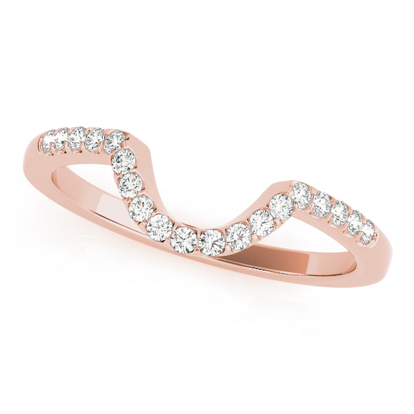 14K Rose Gold Diamond Wedding Ring