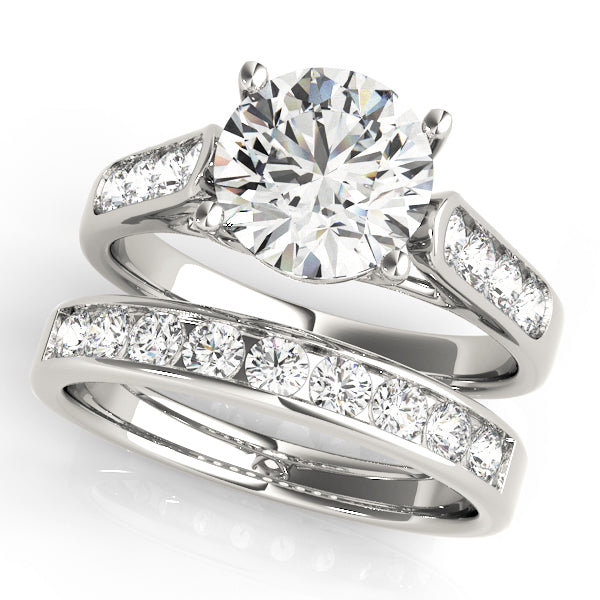 Trellis Round Diamond Engagement Ring
