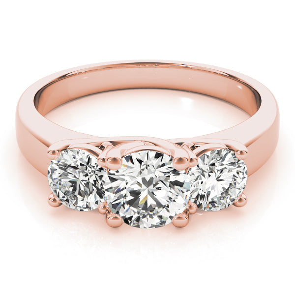 ENGAGEMENT RINGS 3 STONE ROUND