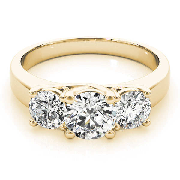 ENGAGEMENT RINGS 3 STONE ROUND