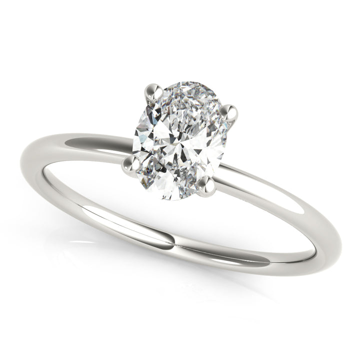 0.25CT Oval Diamond Solitaire Engagement Ring