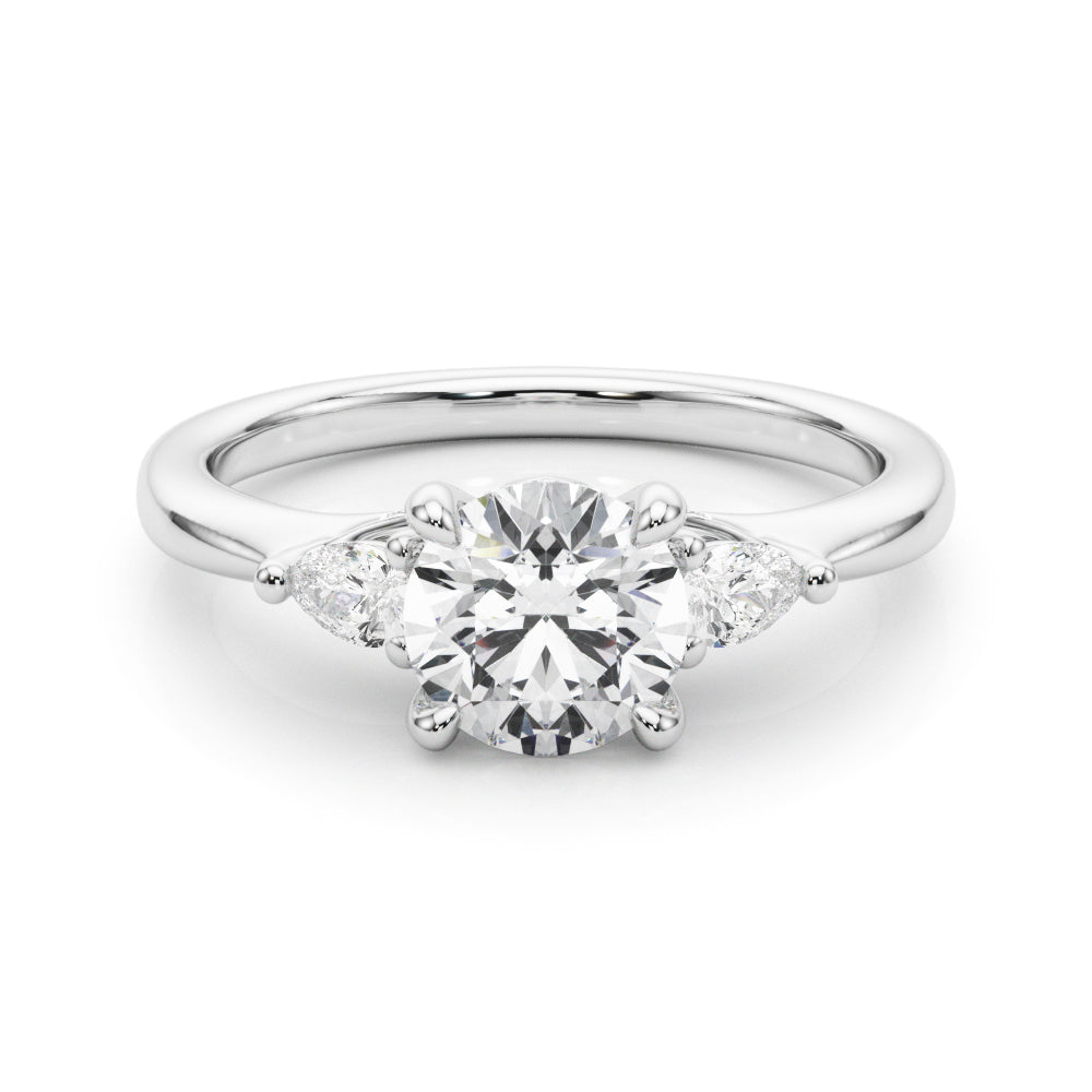 1.0 CT Round Diamond Three Stone Ring