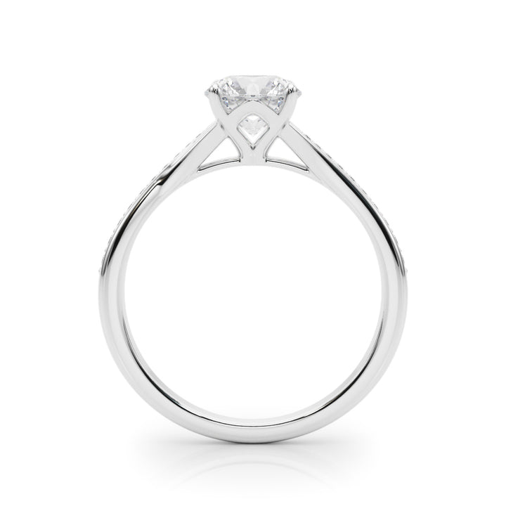 0.5 CT Round Diamond Engagement Ring in White Gold