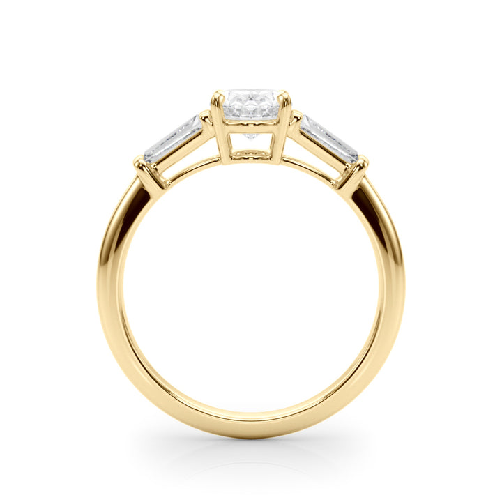 18K Yellow Gold Oval Diamond Engagement Ring