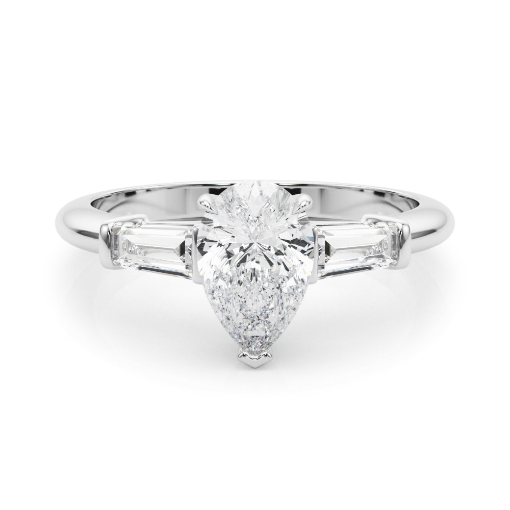 Taper Baguette Diamond Engagement Ring
