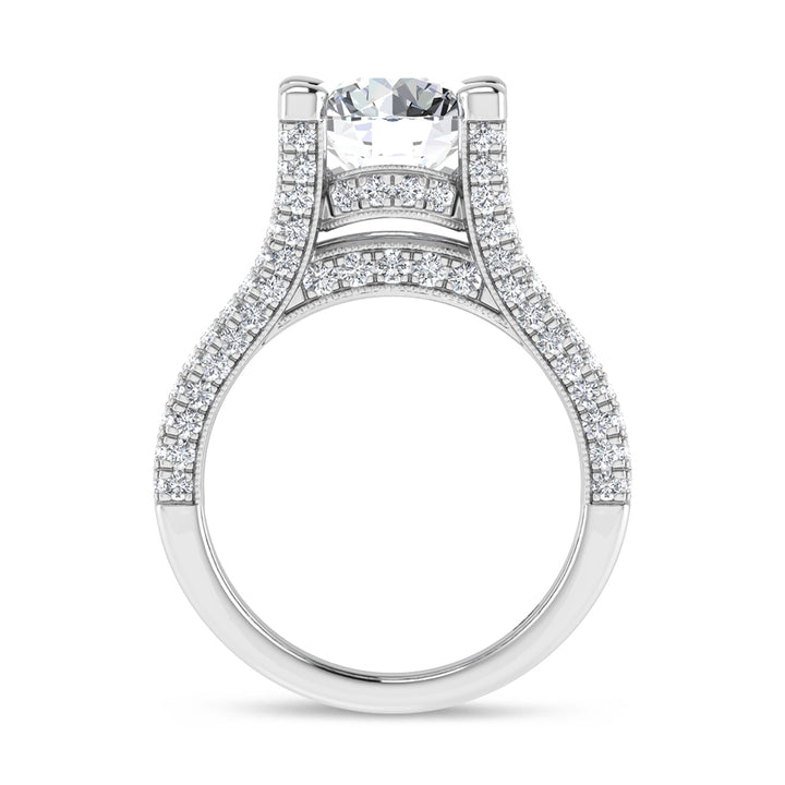 14K White Gold 5 Ct.Tw. Labgrown Diamond Engagement Ring